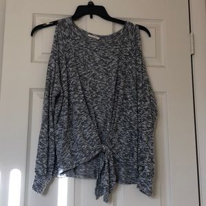 Cold shoulder sweater